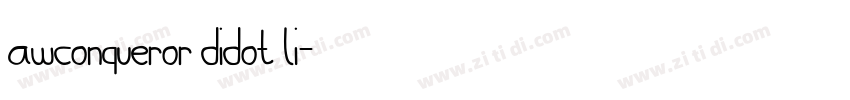 AWConqueror Didot Li字体转换